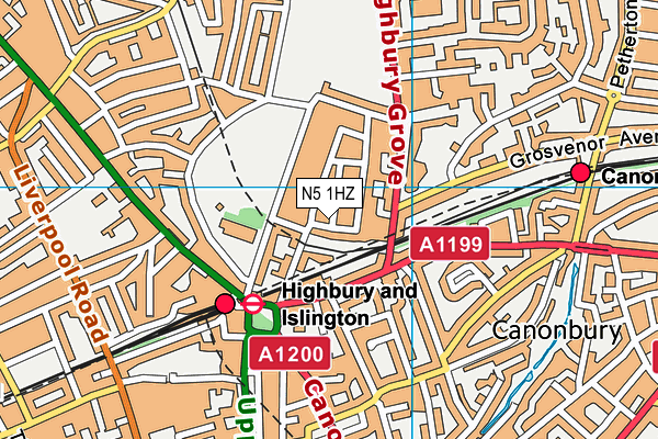N5 1HZ map - OS VectorMap District (Ordnance Survey) N5 1HZ map - OS VectorMap District (Ordnance Survey)