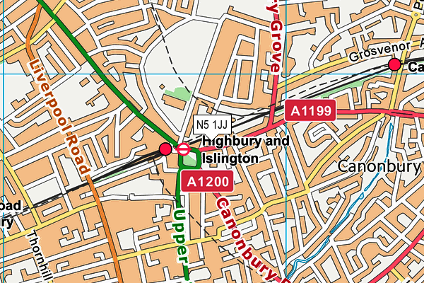 N5 1JJ map - OS VectorMap District (Ordnance Survey) N5 1JJ map - OS VectorMap District (Ordnance Survey)