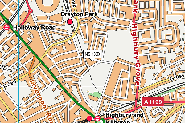 N5 1XD map - OS VectorMap District (Ordnance Survey) N5 1XD map - OS VectorMap District (Ordnance Survey)