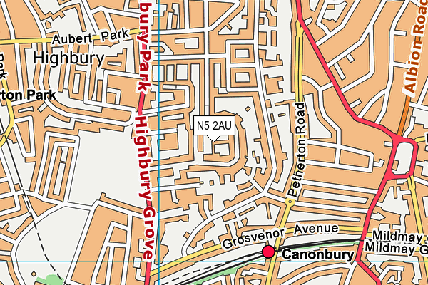 N5 2AU map - OS VectorMap District (Ordnance Survey) N5 2AU map - OS VectorMap District (Ordnance Survey)
