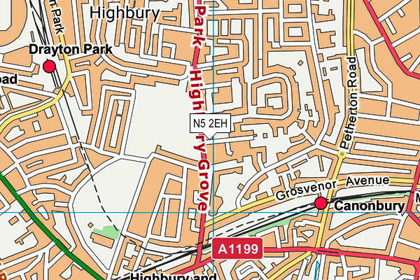 N5 2EH map - OS VectorMap District (Ordnance Survey) N5 2EH map - OS VectorMap District (Ordnance Survey)
