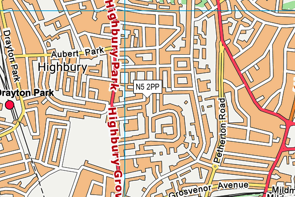 N5 2PP map - OS VectorMap District (Ordnance Survey) N5 2PP map - OS VectorMap District (Ordnance Survey)