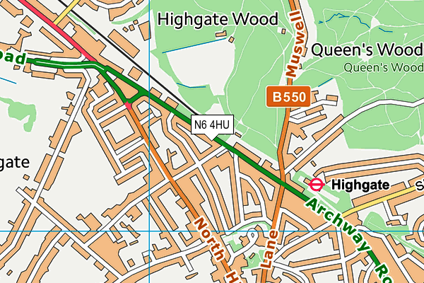 N6 4HU map - OS VectorMap District (Ordnance Survey) N6 4HU map - OS VectorMap District (Ordnance Survey)