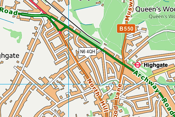 N6 4QH map - OS VectorMap District (Ordnance Survey) N6 4QH map - OS VectorMap District (Ordnance Survey)
