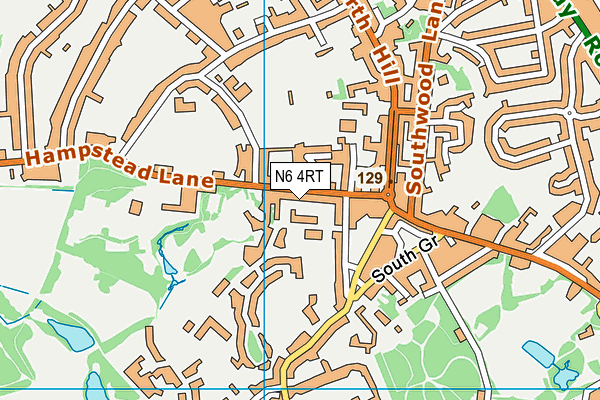 N6 4RT map - OS VectorMap District (Ordnance Survey) N6 4RT map - OS VectorMap District (Ordnance Survey)