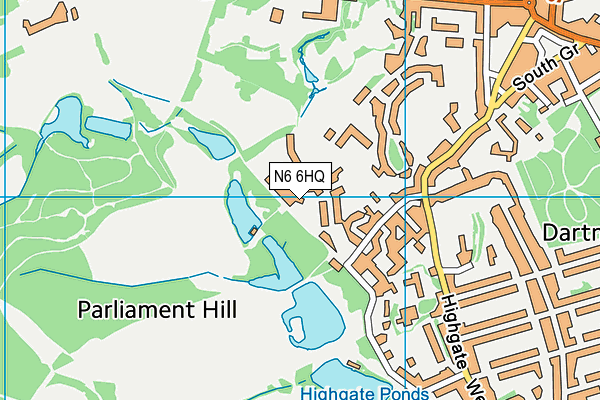 N6 6HQ map - OS VectorMap District (Ordnance Survey) N6 6HQ map - OS VectorMap District (Ordnance Survey)
