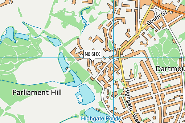 N6 6HX map - OS VectorMap District (Ordnance Survey) N6 6HX map - OS VectorMap District (Ordnance Survey)