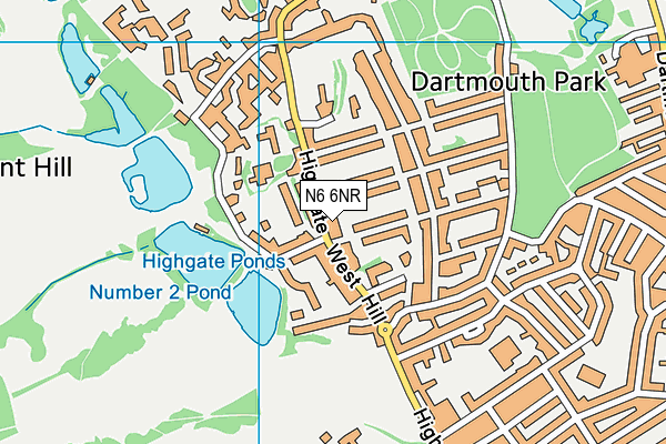 N6 6NR map - OS VectorMap District (Ordnance Survey) N6 6NR map - OS VectorMap District (Ordnance Survey)
