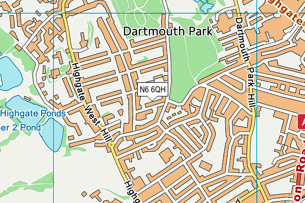 N6 6QH map - OS VectorMap District (Ordnance Survey) N6 6QH map - OS VectorMap District (Ordnance Survey)