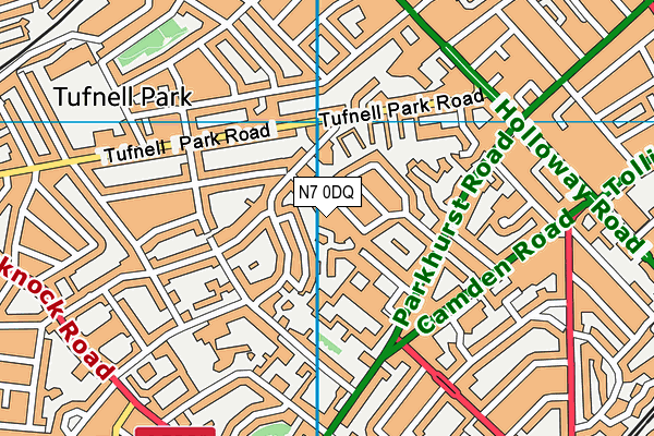 N7 0DQ map - OS VectorMap District (Ordnance Survey) N7 0DQ map - OS VectorMap District (Ordnance Survey)