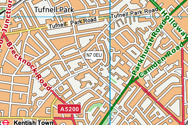 N7 0EU map - OS VectorMap District (Ordnance Survey) N7 0EU map - OS VectorMap District (Ordnance Survey)