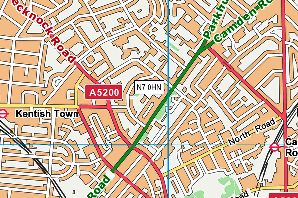 N7 0HN map - OS VectorMap District (Ordnance Survey) N7 0HN map - OS VectorMap District (Ordnance Survey)