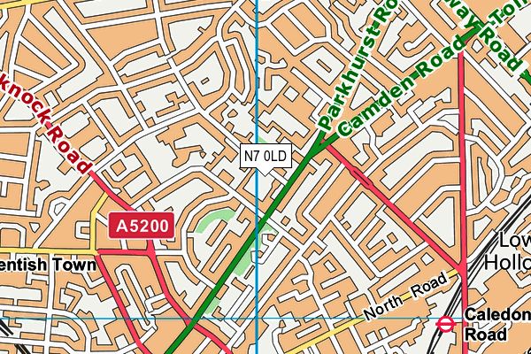 N7 0LD map - OS VectorMap District (Ordnance Survey) N7 0LD map - OS VectorMap District (Ordnance Survey)