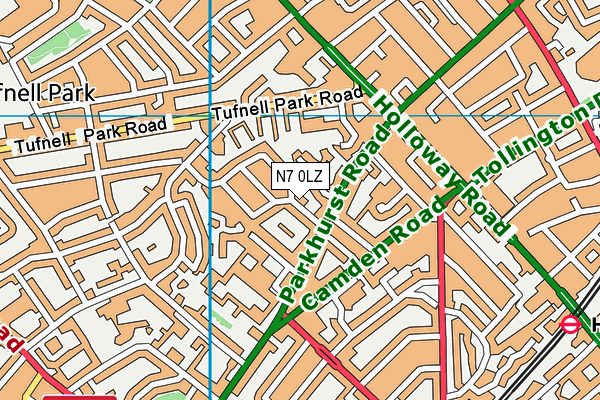 N7 0LZ map - OS VectorMap District (Ordnance Survey) N7 0LZ map - OS VectorMap District (Ordnance Survey)
