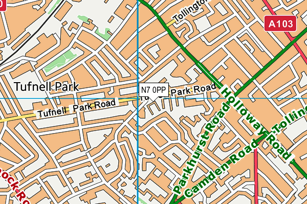 N7 0PP map - OS VectorMap District (Ordnance Survey) N7 0PP map - OS VectorMap District (Ordnance Survey)