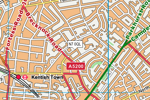 N7 0QL map - OS VectorMap District (Ordnance Survey) N7 0QL map - OS VectorMap District (Ordnance Survey)