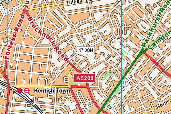 N7 0QN map - OS VectorMap District (Ordnance Survey) N7 0QN map - OS VectorMap District (Ordnance Survey)