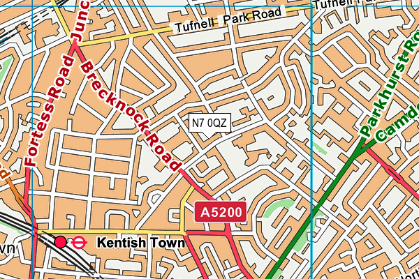 N7 0QZ map - OS VectorMap District (Ordnance Survey) N7 0QZ map - OS VectorMap District (Ordnance Survey)