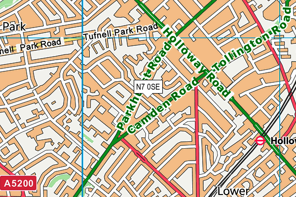 N7 0SE map - OS VectorMap District (Ordnance Survey) N7 0SE map - OS VectorMap District (Ordnance Survey)