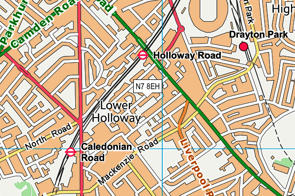 N7 8EH map - OS VectorMap District (Ordnance Survey) N7 8EH map - OS VectorMap District (Ordnance Survey)
