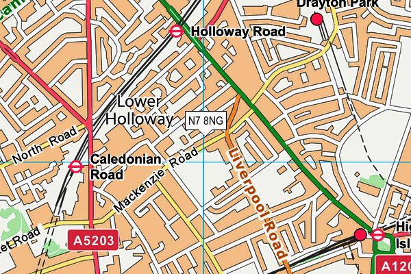 N7 8NG map - OS VectorMap District (Ordnance Survey) N7 8NG map - OS VectorMap District (Ordnance Survey)