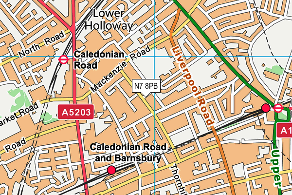 N7 8PB map - OS VectorMap District (Ordnance Survey) N7 8PB map - OS VectorMap District (Ordnance Survey)