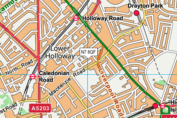 N7 8QF map - OS VectorMap District (Ordnance Survey) N7 8QF map - OS VectorMap District (Ordnance Survey)