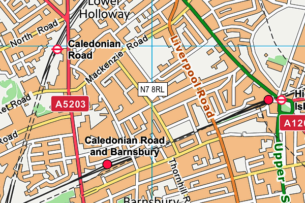 N7 8RL map - OS VectorMap District (Ordnance Survey) N7 8RL map - OS VectorMap District (Ordnance Survey)