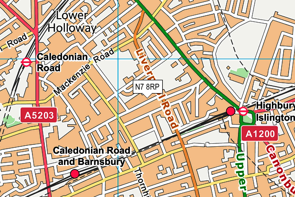 N7 8RP map - OS VectorMap District (Ordnance Survey) N7 8RP map - OS VectorMap District (Ordnance Survey)