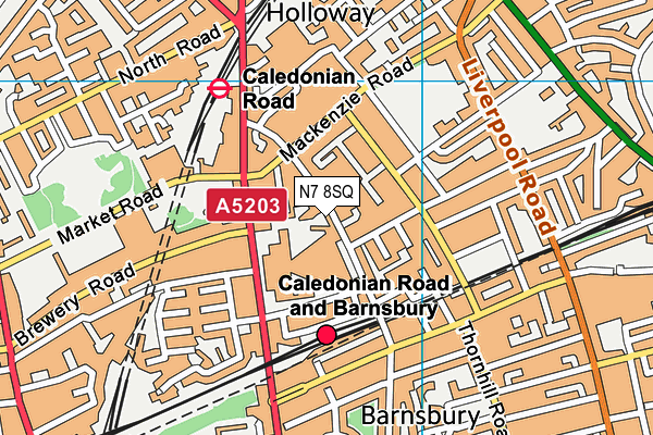 N7 8SQ map - OS VectorMap District (Ordnance Survey) N7 8SQ map - OS VectorMap District (Ordnance Survey)