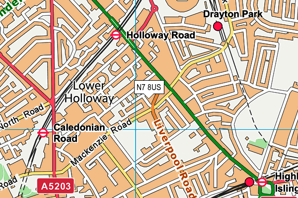 N7 8US map - OS VectorMap District (Ordnance Survey) N7 8US map - OS VectorMap District (Ordnance Survey)