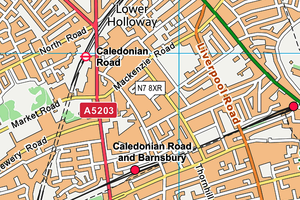 N7 8XR map - OS VectorMap District (Ordnance Survey) N7 8XR map - OS VectorMap District (Ordnance Survey)