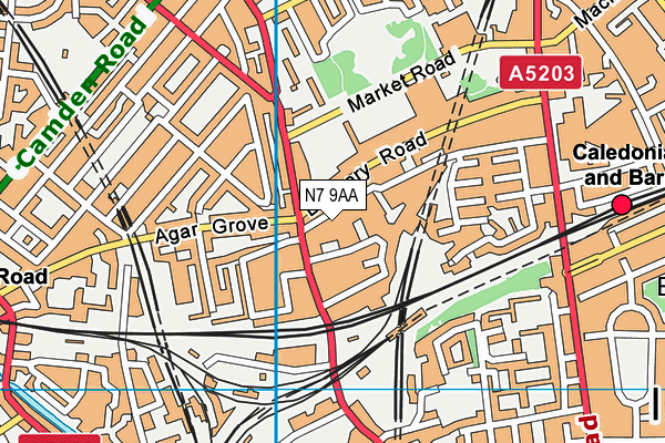 N7 9AA map - OS VectorMap District (Ordnance Survey) N7 9AA map - OS VectorMap District (Ordnance Survey)