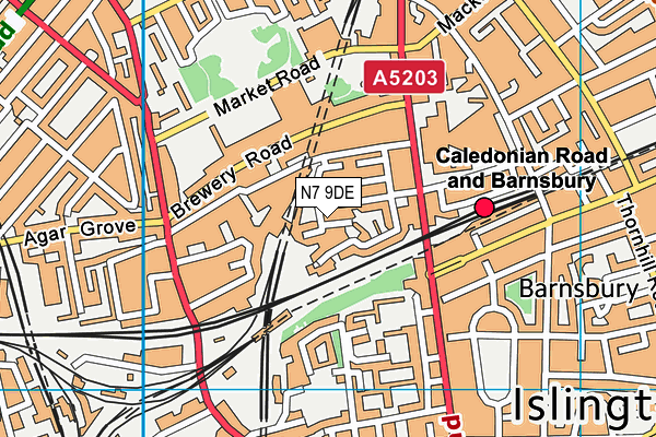 N7 9DE map - OS VectorMap District (Ordnance Survey) N7 9DE map - OS VectorMap District (Ordnance Survey)