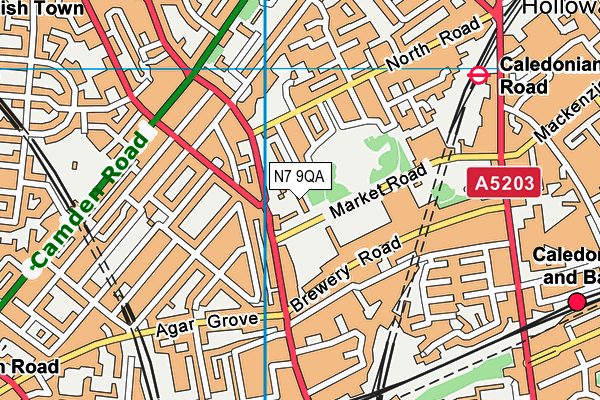 N7 9QA map - OS VectorMap District (Ordnance Survey) N7 9QA map - OS VectorMap District (Ordnance Survey)