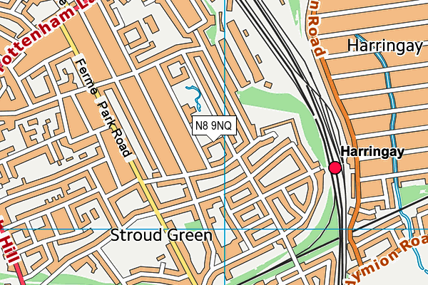 N8 9NQ map - OS VectorMap District (Ordnance Survey) N8 9NQ map - OS VectorMap District (Ordnance Survey)