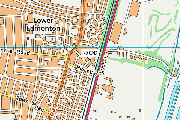 N9 0AD map - OS VectorMap District (Ordnance Survey) N9 0AD map - OS VectorMap District (Ordnance Survey)