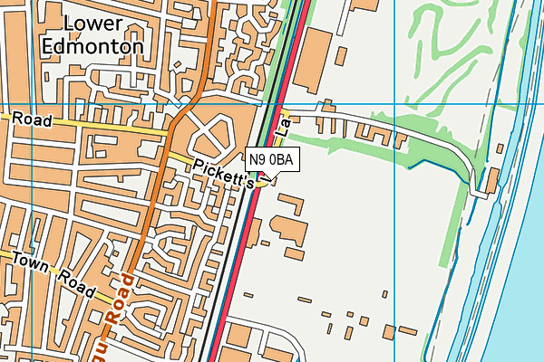 N9 0BA map - OS VectorMap District (Ordnance Survey) N9 0BA map - OS VectorMap District (Ordnance Survey)