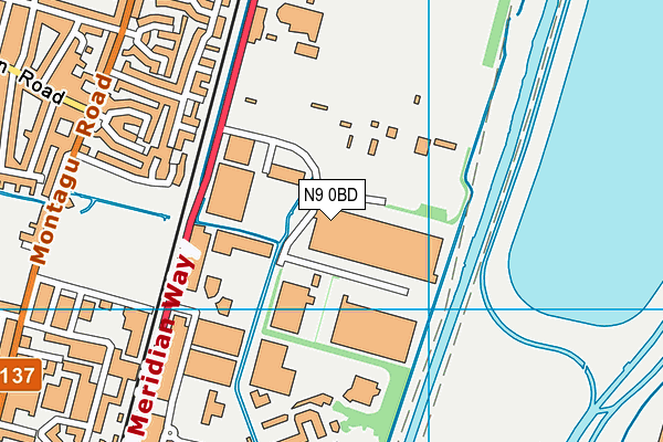 N9 0BD map - OS VectorMap District (Ordnance Survey) N9 0BD map - OS VectorMap District (Ordnance Survey)