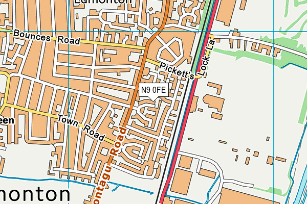 N9 0FE map - OS VectorMap District (Ordnance Survey) N9 0FE map - OS VectorMap District (Ordnance Survey)