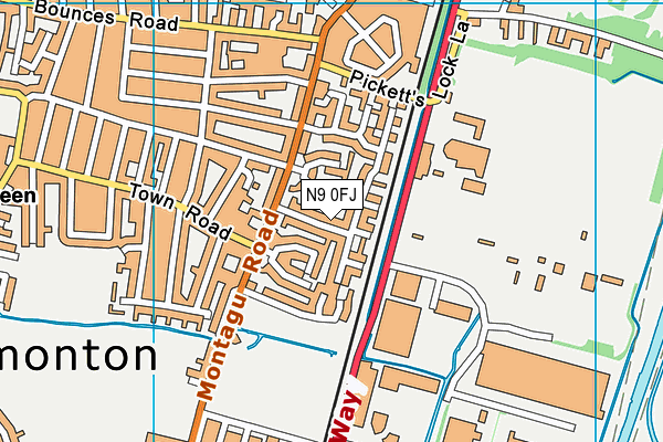 N9 0FJ map - OS VectorMap District (Ordnance Survey) N9 0FJ map - OS VectorMap District (Ordnance Survey)