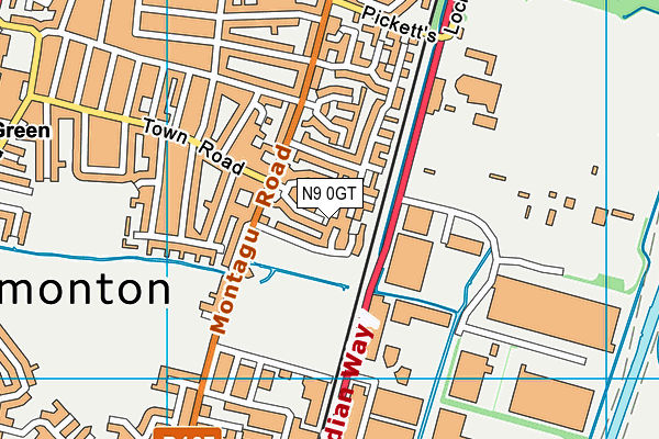 N9 0GT map - OS VectorMap District (Ordnance Survey) N9 0GT map - OS VectorMap District (Ordnance Survey)