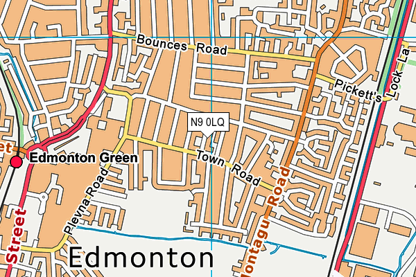 N9 0LQ map - OS VectorMap District (Ordnance Survey) N9 0LQ map - OS VectorMap District (Ordnance Survey)