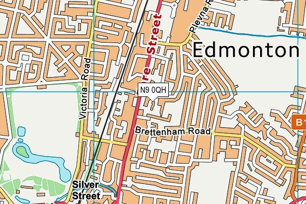 N9 0QH map - OS VectorMap District (Ordnance Survey) N9 0QH map - OS VectorMap District (Ordnance Survey)