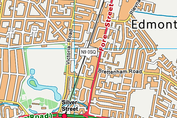 N9 0SQ map - OS VectorMap District (Ordnance Survey) N9 0SQ map - OS VectorMap District (Ordnance Survey)