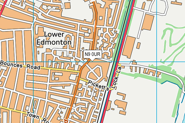 N9 0UR map - OS VectorMap District (Ordnance Survey) N9 0UR map - OS VectorMap District (Ordnance Survey)