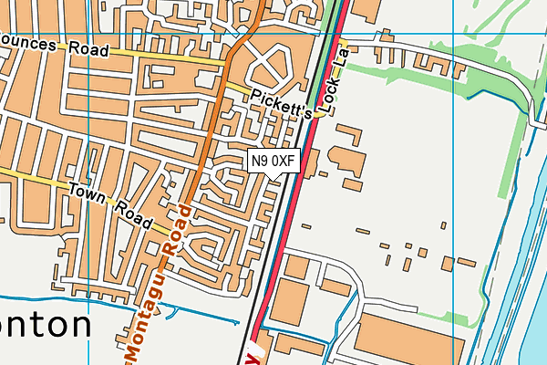 N9 0XF map - OS VectorMap District (Ordnance Survey) N9 0XF map - OS VectorMap District (Ordnance Survey)