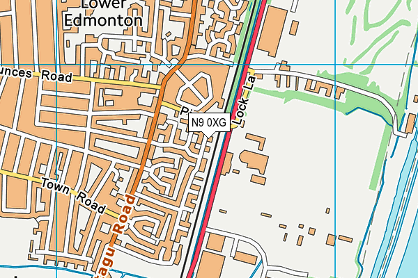 N9 0XG map - OS VectorMap District (Ordnance Survey) N9 0XG map - OS VectorMap District (Ordnance Survey)