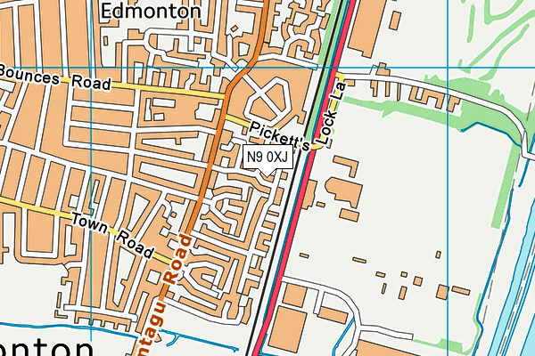 N9 0XJ map - OS VectorMap District (Ordnance Survey) N9 0XJ map - OS VectorMap District (Ordnance Survey)
