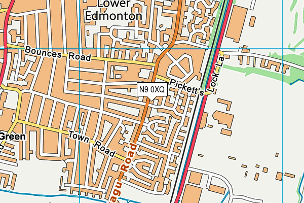 N9 0XQ map - OS VectorMap District (Ordnance Survey) N9 0XQ map - OS VectorMap District (Ordnance Survey)